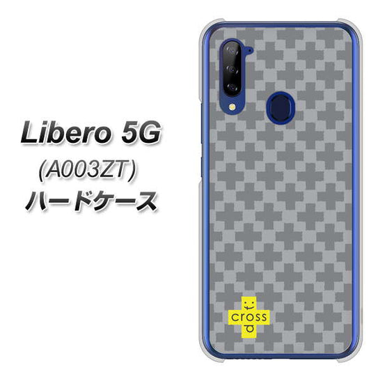 Y!mobile ZTE リベロ5G A003ZT 高画質仕上げ 背面印刷 ハードケース【IB900 クロスドット_グレー】