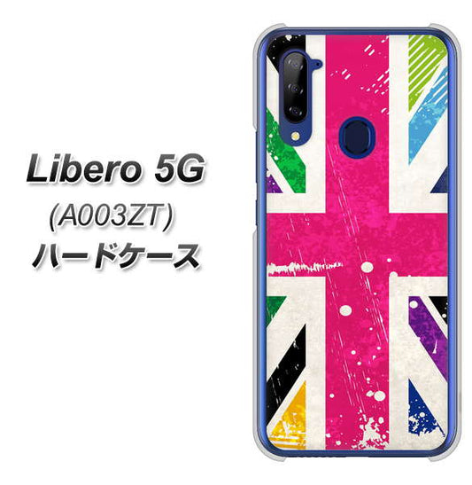Y!mobile ZTE リベロ5G A003ZT 高画質仕上げ 背面印刷 ハードケース【SC806 ユニオンジャック ピンクビンテージ】
