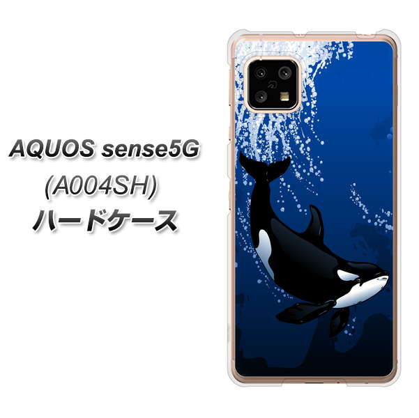 SoftBank アクオスセンス5G A004SH 高画質仕上げ 背面印刷 ハードケース【423 シャチ】