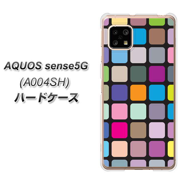 SoftBank アクオスセンス5G A004SH 高画質仕上げ 背面印刷 ハードケース【509 カラースクエア】