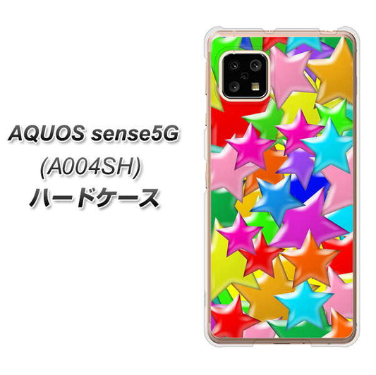 SoftBank アクオスセンス5G A004SH 高画質仕上げ 背面印刷 ハードケース【1293 ランダムスター】