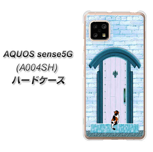 SoftBank アクオスセンス5G A004SH 高画質仕上げ 背面印刷 ハードケース【YA953 石ドア03 素材クリア】
