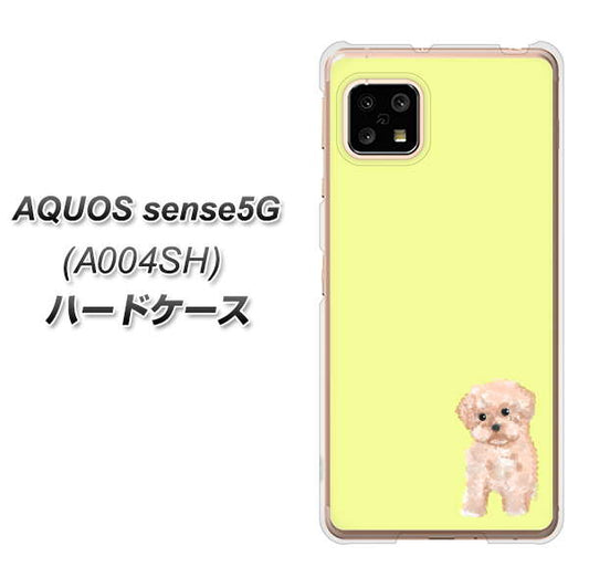 SoftBank アクオスセンス5G A004SH 高画質仕上げ 背面印刷 ハードケース【YJ064 トイプードルアプリコット(イエロー)】