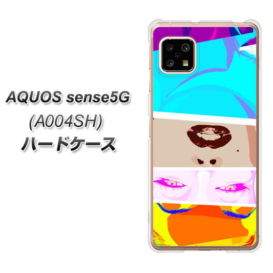 SoftBank アクオスセンス5G A004SH 高画質仕上げ 背面印刷 ハードケース【YJ211 マリリンモンローデザイン(D)】