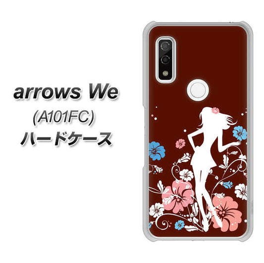 arrows We A101FC 110 ハイビスカスと少女 ハードケース 背面印刷