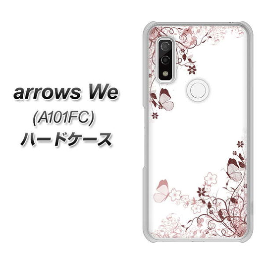 arrows We A101FC 142 桔梗と桜と蝶 ハードケース 背面印刷