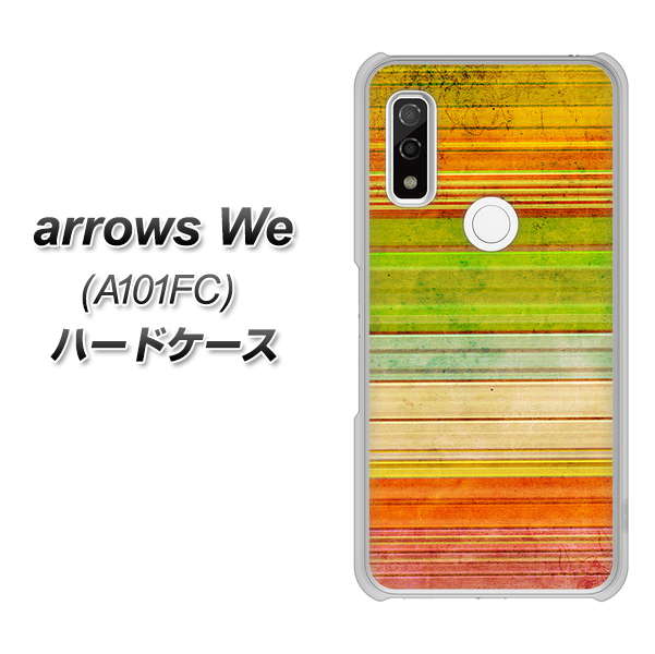 arrows We A101FC 高画質仕上げ 背面印刷 ハードケース【1324 ビンテージボーダー(色彩)】
