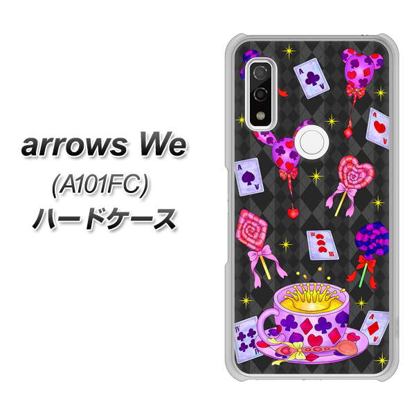 arrows We A101FC 高画質仕上げ 背面印刷 ハードケース【AG818 トランプティー(黒)】