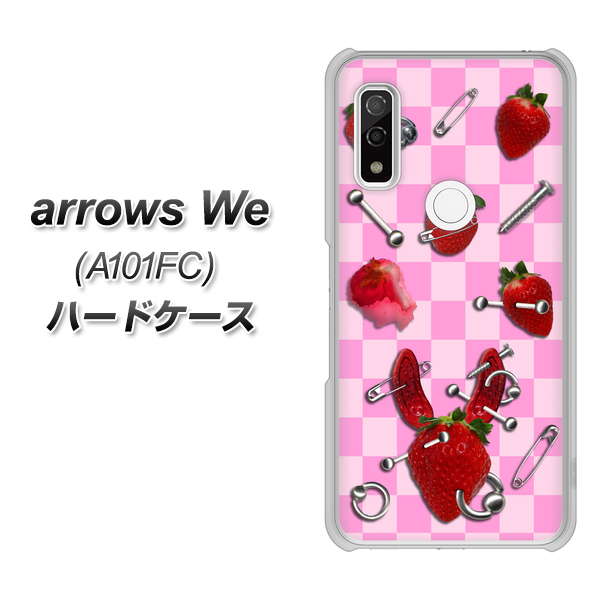 arrows We A101FC 高画質仕上げ 背面印刷 ハードケース【AG832 苺パンク(ピンク)】