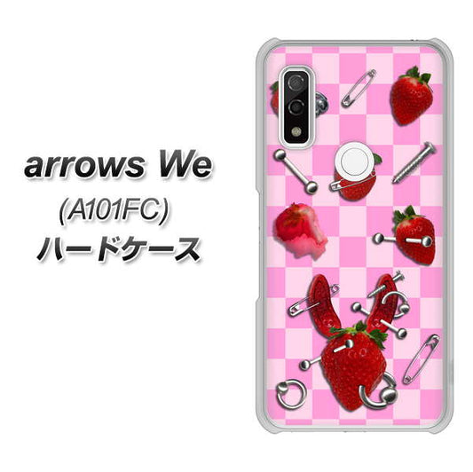 arrows We A101FC 高画質仕上げ 背面印刷 ハードケース【AG832 苺パンク(ピンク)】