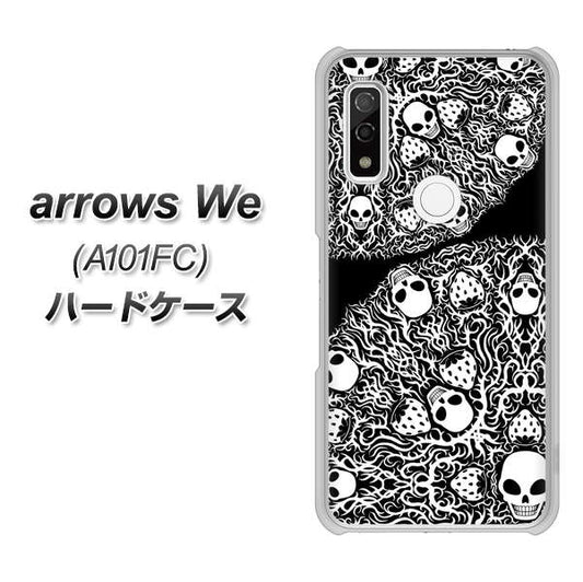 arrows We A101FC 高画質仕上げ 背面印刷 ハードケース【AG834 苺骸骨曼荼羅(黒)】
