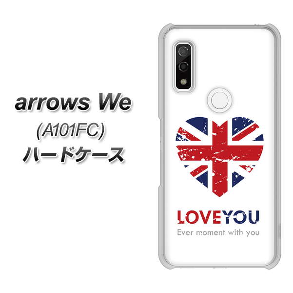 arrows We A101FC 高画質仕上げ 背面印刷 ハードケース【SC803 ユニオンジャック ハートビンテージ】