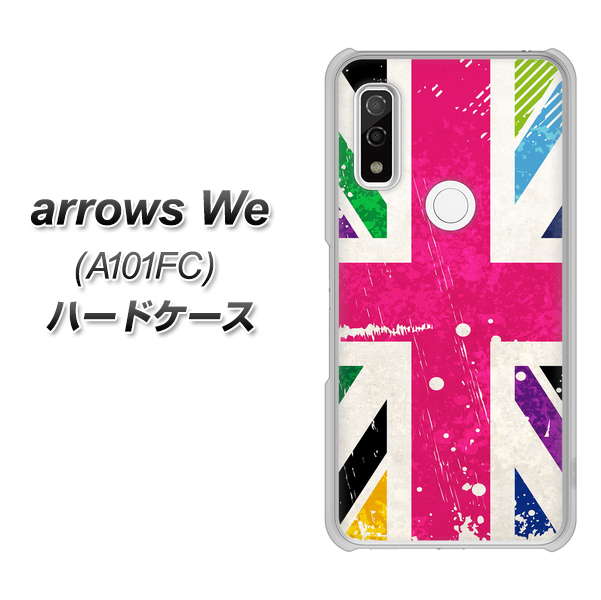 arrows We A101FC 高画質仕上げ 背面印刷 ハードケース【SC806 ユニオンジャック ピンクビンテージ】