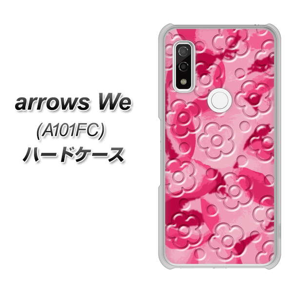 arrows We A101FC 高画質仕上げ 背面印刷 ハードケース【SC847 フラワーヴェルニ花濃いピンク(ローズアンディアン)】
