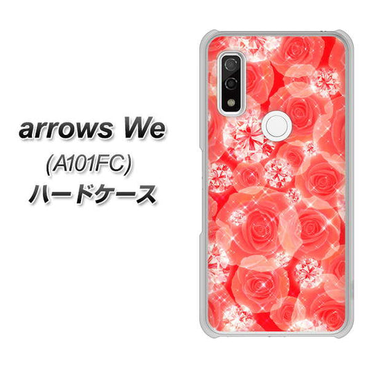 arrows We A101FC VA816 ダイヤモンドとバラ ハードケース 背面印刷