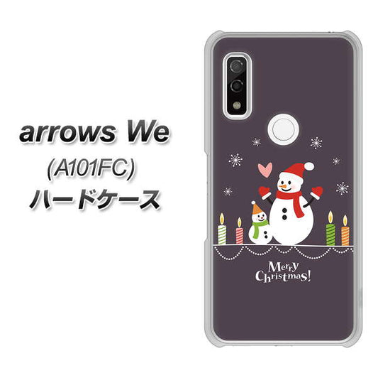 arrows We A101FC XA809 雪だるまの親子 ハードケース 背面印刷