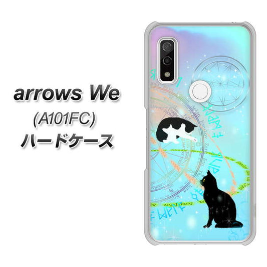 arrows We A101FC YJ329 魔法陣猫 キラキラ パステル ハードケース 背面印刷