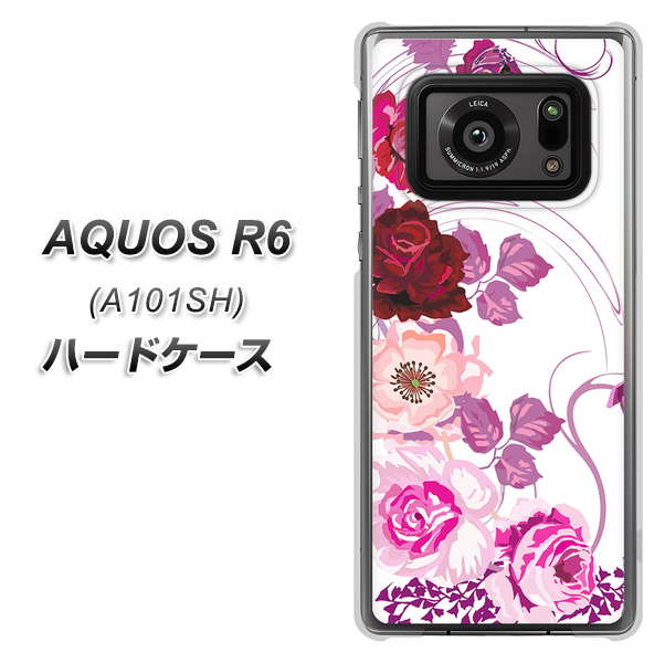 アクオスR6 A101SH 高画質仕上げ 背面印刷 ハードケース【116 6月のバラ】
