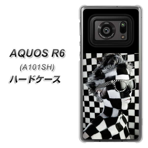 アクオスR6 A101SH 高画質仕上げ 背面印刷 ハードケース【357 bk&wh】