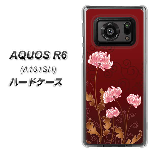 アクオスR6 A101SH 高画質仕上げ 背面印刷 ハードケース【375 優美な菊】