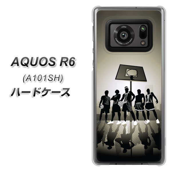 アクオスR6 A101SH 高画質仕上げ 背面印刷 ハードケース【389 クールバスケ】
