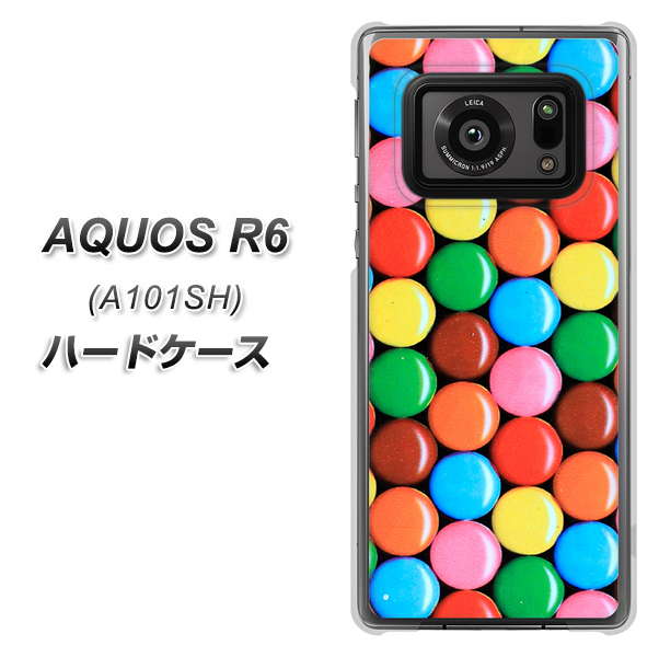 アクオスR6 A101SH 高画質仕上げ 背面印刷 ハードケース【448 マーブルチョコ】