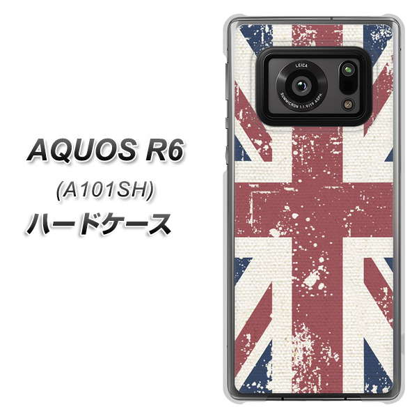 アクオスR6 A101SH 高画質仕上げ 背面印刷 ハードケース【506 ユニオンジャック ビンテージ】