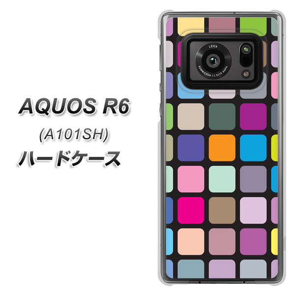 アクオスR6 A101SH 高画質仕上げ 背面印刷 ハードケース【509 カラースクエア】