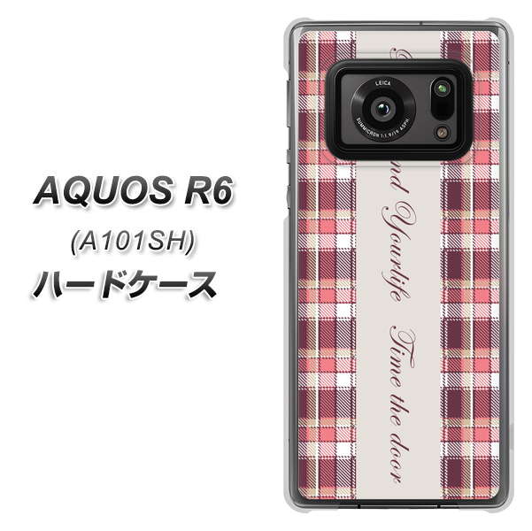 アクオスR6 A101SH 高画質仕上げ 背面印刷 ハードケース【518 チェック柄besuty】