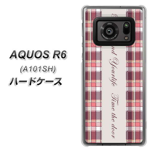 アクオスR6 A101SH 高画質仕上げ 背面印刷 ハードケース【518 チェック柄besuty】