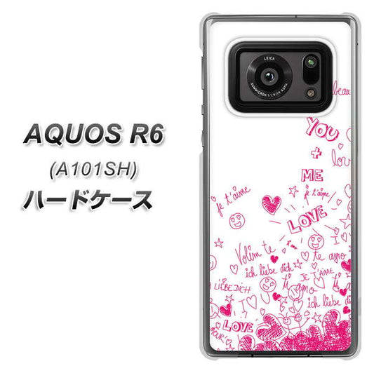 アクオスR6 A101SH 高画質仕上げ 背面印刷 ハードケース【631 恋の落書き】