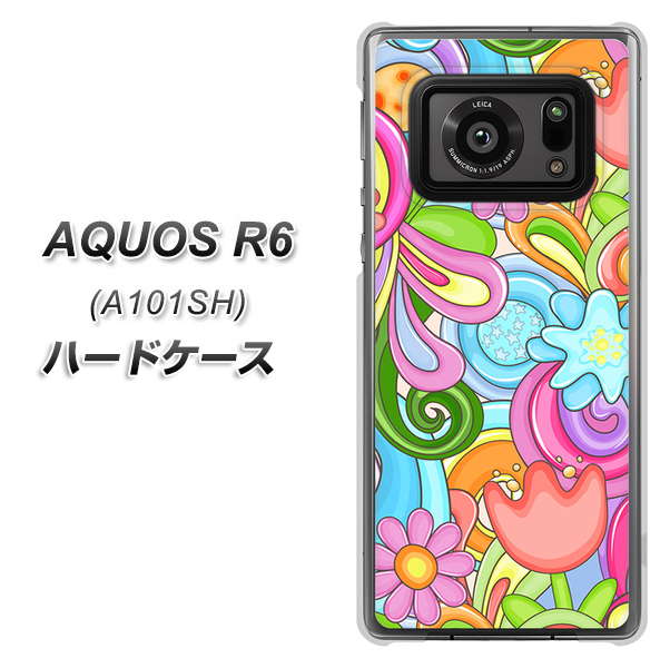 アクオスR6 A101SH 高画質仕上げ 背面印刷 ハードケース【713 ミラクルフラワー】