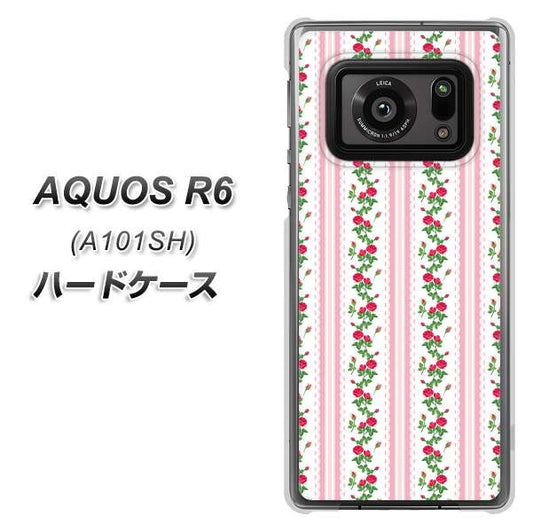 アクオスR6 A101SH 高画質仕上げ 背面印刷 ハードケース【745 イングリッシュガーデン(ピンク)】