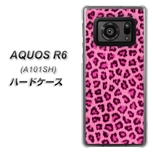 アクオスR6 A101SH 高画質仕上げ 背面印刷 ハードケース【1066 ヒョウ柄ベーシックSピンク】