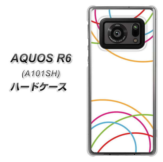 アクオスR6 A101SH 高画質仕上げ 背面印刷 ハードケース【IB912 重なり合う曲線】