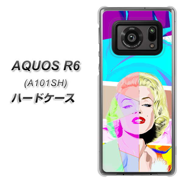 アクオスR6 A101SH 高画質仕上げ 背面印刷 ハードケース【YJ210 マリリンモンローデザイン(C)】