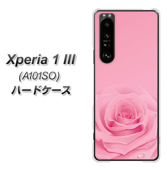 SoftBank エクスペリア1 III A101SO 高画質仕上げ 背面印刷 ハードケース【401 ピンクのバラ】