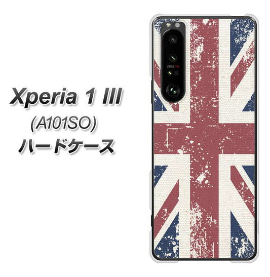 SoftBank エクスペリア1 III A101SO 高画質仕上げ 背面印刷 ハードケース【506 ユニオンジャック ビンテージ】