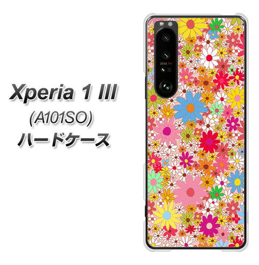 SoftBank エクスペリア1 III A101SO 高画質仕上げ 背面印刷 ハードケース【746 花畑A】