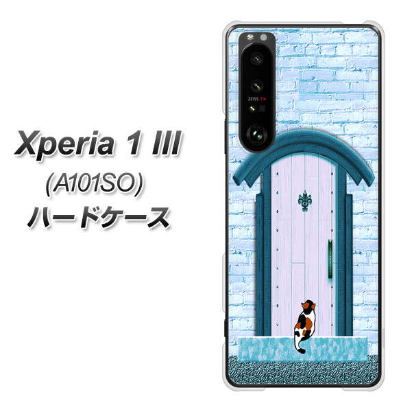 SoftBank エクスペリア1 III A101SO 高画質仕上げ 背面印刷 ハードケース【YA953 石ドア03 素材クリア】