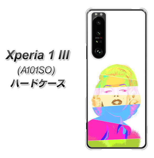SoftBank エクスペリア1 III A101SO 高画質仕上げ 背面印刷 ハードケース【YJ208 マリリンモンローデザイン(A)】