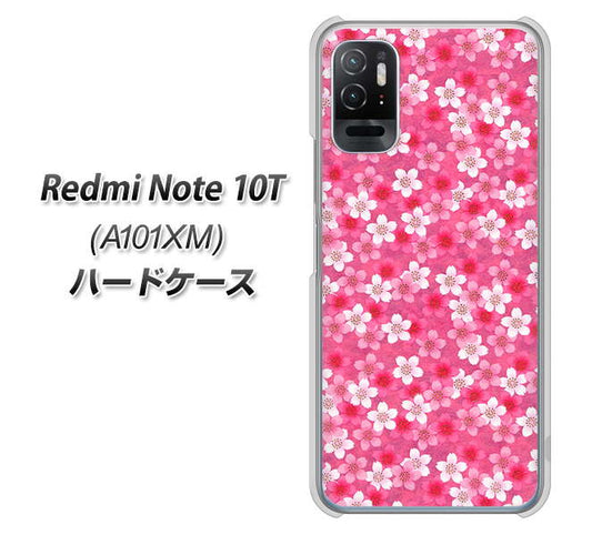 Redmi Note 10T A101XM SoftBank 高画質仕上げ 背面印刷 ハードケース【065 さくら】