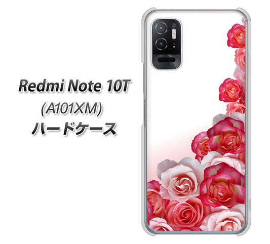 Redmi Note 10T A101XM SoftBank 高画質仕上げ 背面印刷 ハードケース【299 薔薇の壁】