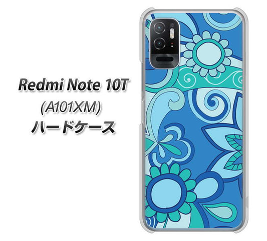 Redmi Note 10T A101XM SoftBank 高画質仕上げ 背面印刷 ハードケース【409 ブルーミックス】
