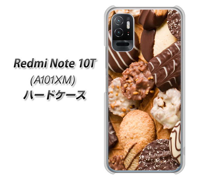 Redmi Note 10T A101XM SoftBank 高画質仕上げ 背面印刷 ハードケース【442 クッキー mix】