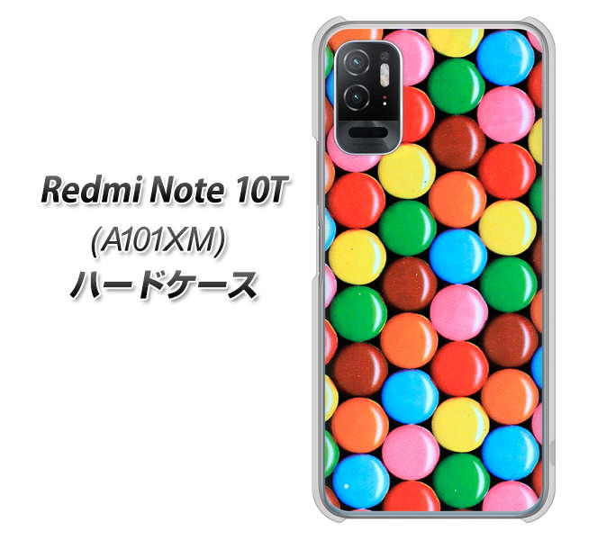 Redmi Note 10T A101XM SoftBank 高画質仕上げ 背面印刷 ハードケース【448 マーブルチョコ】