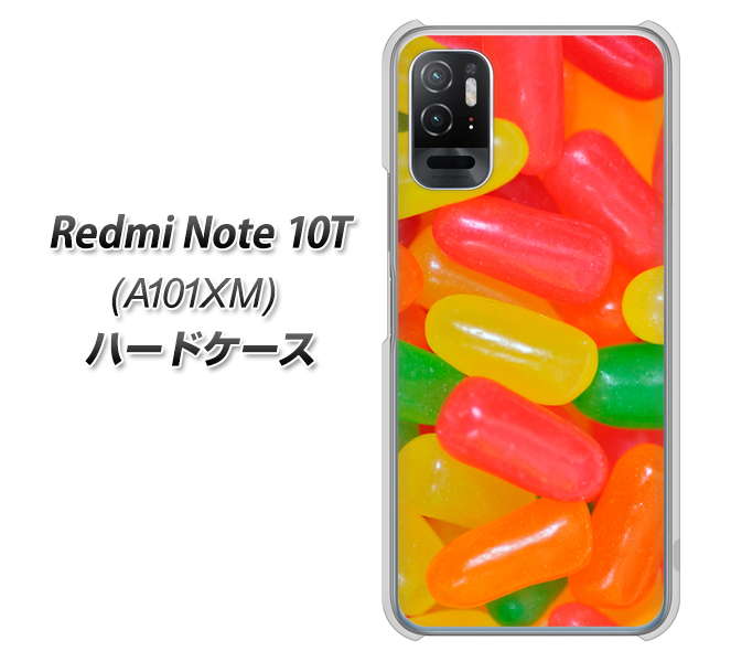 Redmi Note 10T A101XM SoftBank 高画質仕上げ 背面印刷 ハードケース【449 ジェリービーンズ】