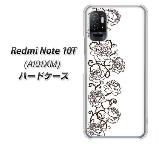 Redmi Note 10T A101XM SoftBank 高画質仕上げ 背面印刷 ハードケース【467 イバラ】