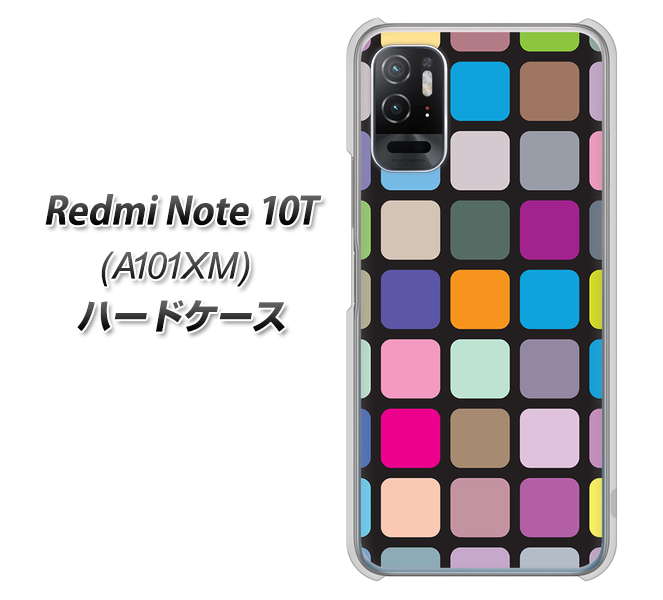 Redmi Note 10T A101XM SoftBank 高画質仕上げ 背面印刷 ハードケース【509 カラースクエア】