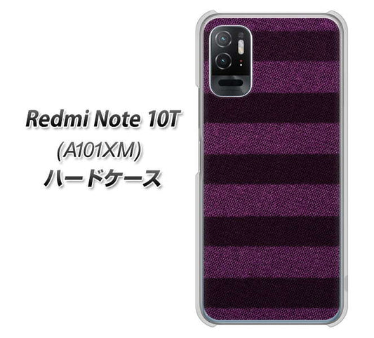 Redmi Note 10T A101XM SoftBank 高画質仕上げ 背面印刷 ハードケース【533 極太ボーダーPR&NV】